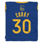 Sleep Squad Golden State Warriors Stephen Curry 60” x 80” Raschel Plush Jersey Blanket