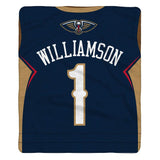 Sleep Squad New Orleans Pelicans Zion Williamson 60” x 80” Raschel Plush Jersey Blanket