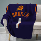 Sleep Squad Phoenix Suns Devin Booker 60” x 80” RaschelPlush Blanket