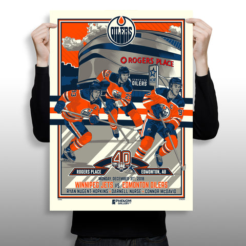 Phenom Gallery Edmonton Oilers 40th Anniversary 3 of 4 Serigraph (Printer Proof)