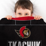 Sleep Squad Ottawa Senators Brady Tkachuk 60” x 80” Plush Jersey Blanket