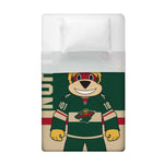 Sleep Squad Minnesota Wild Nordy Mascot 60” x 80” Raschel Plush Blanket