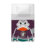 Sleep Squad Anaheim Ducks Wild Wing Mascot Throwback 60” x 80” Raschel Plush Blanket