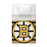 Sleep Squad Boston Bruins 100th Anniversary 60” x 80” Raschel Plush Blanket