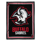 Sleep Squad Buffalo Sabres Goat Head Logo 60” x 80” Raschel Plush Blanket