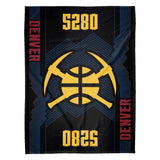 Sleep Squad Denver Nuggets City Edition 60” x 80” Raschel Plush Blanket