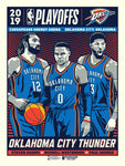 Phenom Gallery Oklahoma City Thunder 2019 NBA Playoffs Serigraph (Printer Proof)