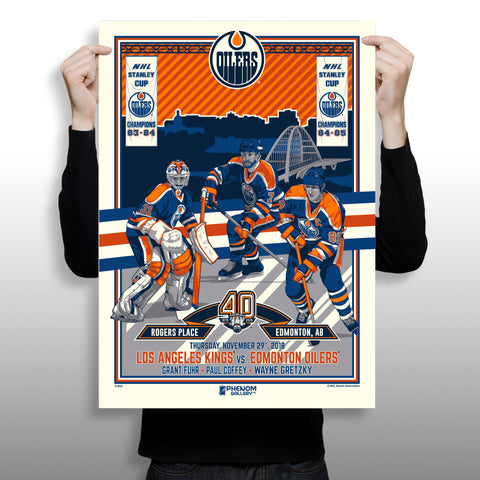 Phenom Gallery Edmonton Oilers 40th Anniversary 1 of 4 Serigraph (Printer Proof)