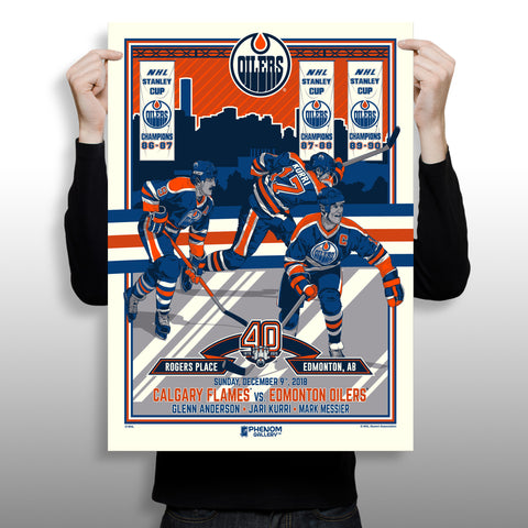 Phenom Gallery Edmonton Oilers 40th Anniversary 2 of 4 Serigraph  (Printer Proof)