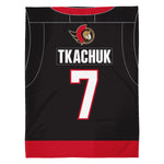 Sleep Squad Ottawa Senators Brady Tkachuk 60” x 80” Raschel Plush Blanket