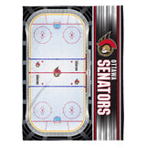 Sleep Squad Ottawa Senators Home Ice 60” x 80” Raschel Plush Blanket