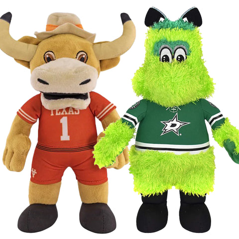 Bleacher Creatures Texas Mascot Bundle: Hook 'Em and Victor E. Green 10" Plush Figures