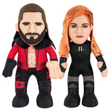Bleacher Creatures WWE Superstar Bundle: Becky Lynch and Seth Rollins 10" Plush Figures