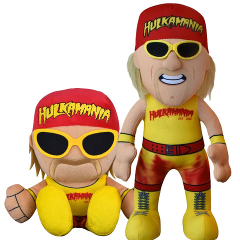 Bleacher Creatures WWE Hulk Hogan Bundle: 10" Plush Figure & Kuricha Plushies