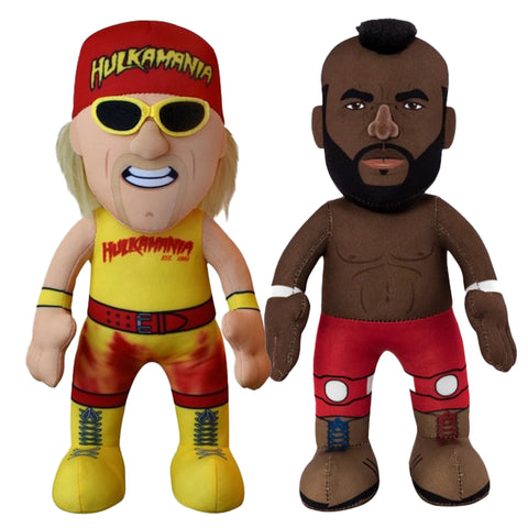 Bleacher Creatures WWE Legend Bundle: Wrestlemania Mr. T and Hulk Hogan 10" Plush Figures