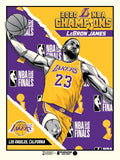 Phenom Gallery Los Angeles Lakers 2020 NBA Champions LeBron James 18" x 24" Deluxe Framed Serigraph