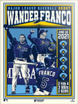 Phenom Gallery Tampa Bay Rays Wander Franco Deluxe Framed Serigraph Print