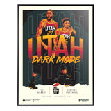 Phenom Gallery Utah Jazz Dark Mode 18" x 24" Deluxe Framed Serigraph (Printer Proof)