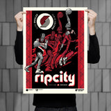 Phenom Gallery Portland Trailblazers Mixtape 18" x 24" Serigraph (Printer Proof)