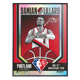 Phenom Gallery Portland Trailblazers 75th Anniversary Damian Lillard 18" x 24" Foil Serigraph