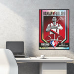 Phenom Gallery Portland Trailblazers 75th Anniversary Damian Lillard 18" x 24" Deluxe Framed Foil Serigraph