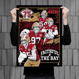 Phenom Gallery San Francisco 49ers 75th Anniversary Movie Poster 18" x 24" Serigraph Deluxe Framed Print (Printer Proof)