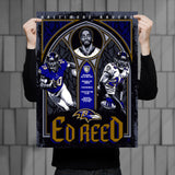 Phenom Gallery Baltimore Ravens Ed Reed 18" x 24" Deluxe Framed Serigraph