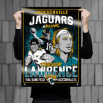 Phenom Gallery Jacksonville Jaguars Trevor Lawrence 18" x 24" Deluxe Framed Foil Serigraph