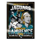 Phenom Gallery Jacksonville Jaguars Trevor Lawrence 18" x 24" Deluxe Framed Foil Serigraph