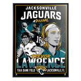 Phenom Gallery Jacksonville Jaguars Trevor Lawrence 18" x 24" Deluxe Framed Serigraph