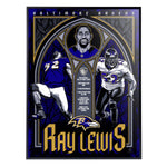 Phenom Gallery Baltimore Ravens Ray Lewis 18" x 24" Serigraph Deluxe Framed Serigraph