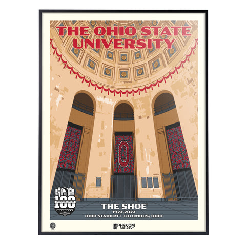 Phenom Gallery Ohio State Buckeyes The Shoe Anniversary  18"x 24" Deluxe Framed Serigraph