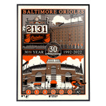 Phenom Gallery Baltimore Orioles Camden Yards 30th Anniversary 18" x 24" Serigraph