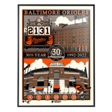 Phenom Gallery Baltimore Orioles Camden Yards 30th Anniversary 18" x 24" Serigraph