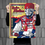 Phenom Gallery St. Louis Cardinals Yadier Molina 18" x 24" Deluxe Framed Gold Foil Serigraph