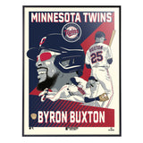 Phenom Gallery Minnesota Twins Byron Buxton 18" x 24" Deluxe Framed Serigraph