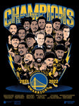 Phenom Gallery Golden State Warriors 2022 NBA Championship 18" x 24" Serigraph Print