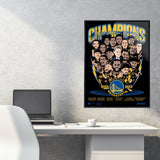 Phenom Gallery Golden State Warriors 2022 NBA Championship 18" x 24" Serigraph Print