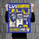 Phenom Gallery Los Angeles Rams Super Bowl LVI Champs 18" x 24" Deluxe Framed Serigraph