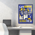 Phenom Gallery Los Angeles Rams Super Bowl LVI Champs 18" x 24" Serigraph Print