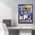 Phenom Gallery Los Angeles Rams Super Bowl LVI Champs 18" x 24" Deluxe Framed Serigraph