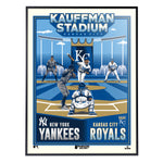 Phenom Gallery KC Royals/NY Yankees Matchup 18" x 24" Serigraph Print (Printer Proof)