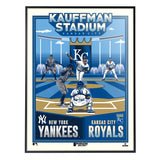 Phenom Gallery KC Royals/NY Yankees Matchup 18" x 24" Serigraph Print (Printer Proof)