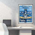 Phenom Gallery KC Royals/NY Yankees Matchup 18" x 24" Deluxe Framed Serigraph Print (Printer Proof)