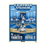 Phenom Gallery KC Royals/NY Yankees Matchup 18" x 24" Deluxe Framed Serigraph Print (Printer Proof)