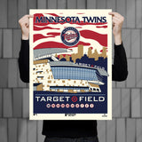 Phenom Gallery Minnesota Twins Target Field 18" x 24" Serigraph