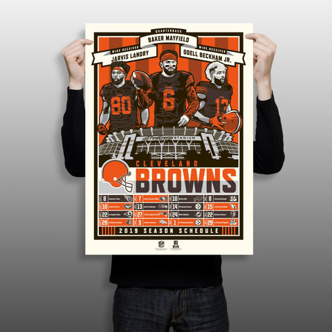 Phenom Gallery Cleveland Browns '19 Season 18" x 24" Serigraph