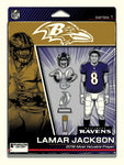 Phenom Gallery Baltimore Ravens Lamar Jackson Action Figure Serigraph