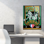 Phenom Gallery Boston Celtics 75th Anniversary 60's NBA Champions 18" x 24" Deluxe Framed Gold Foil Serigraph