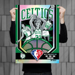 Phenom Gallery Boston Celtics 75th Anniversary 80's NBA Champs 18" x 24" Deluxe Framed Foil Serigraph